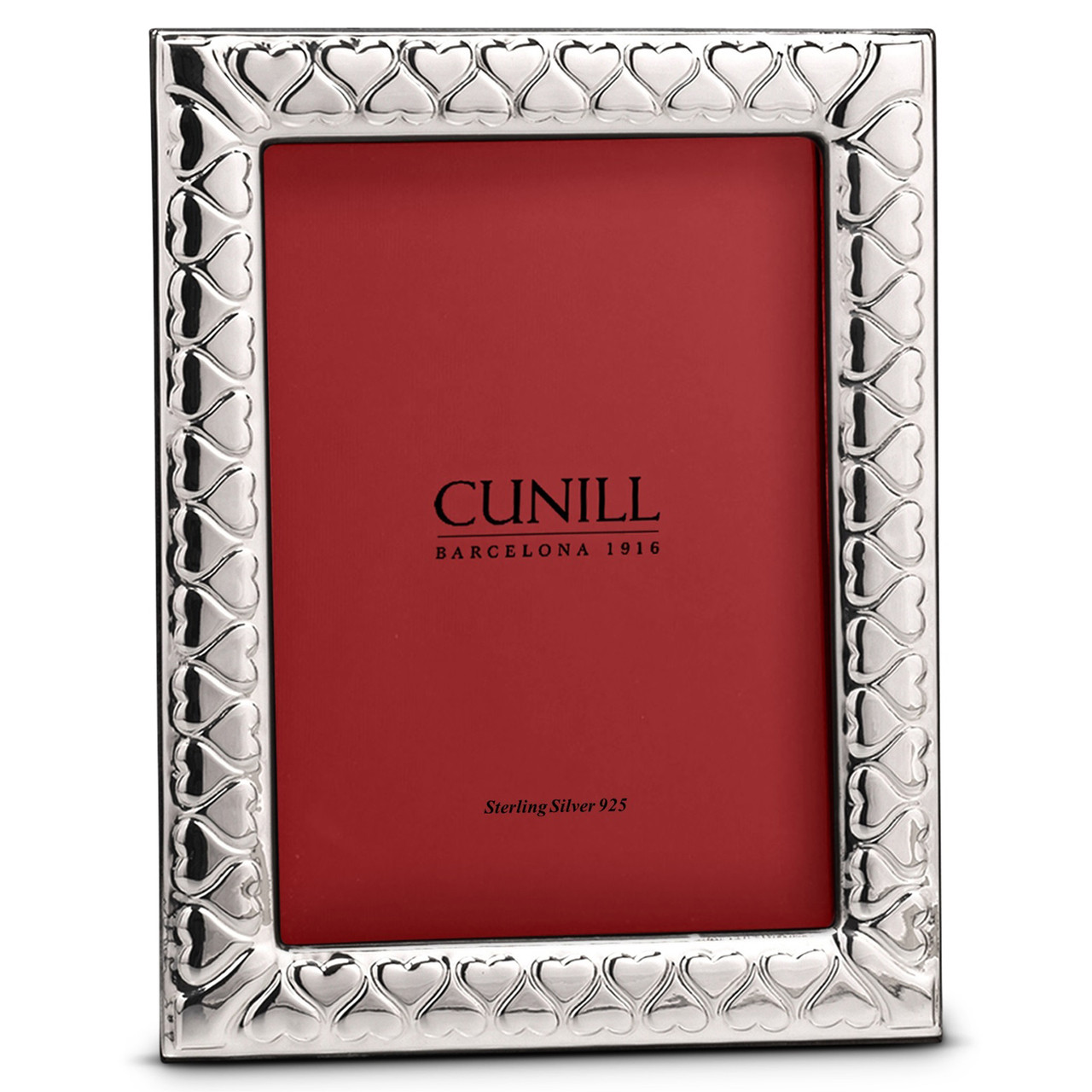 Interlocking Hearts' 5x7 Non-Tarnish Sterling Silver Picture Frame