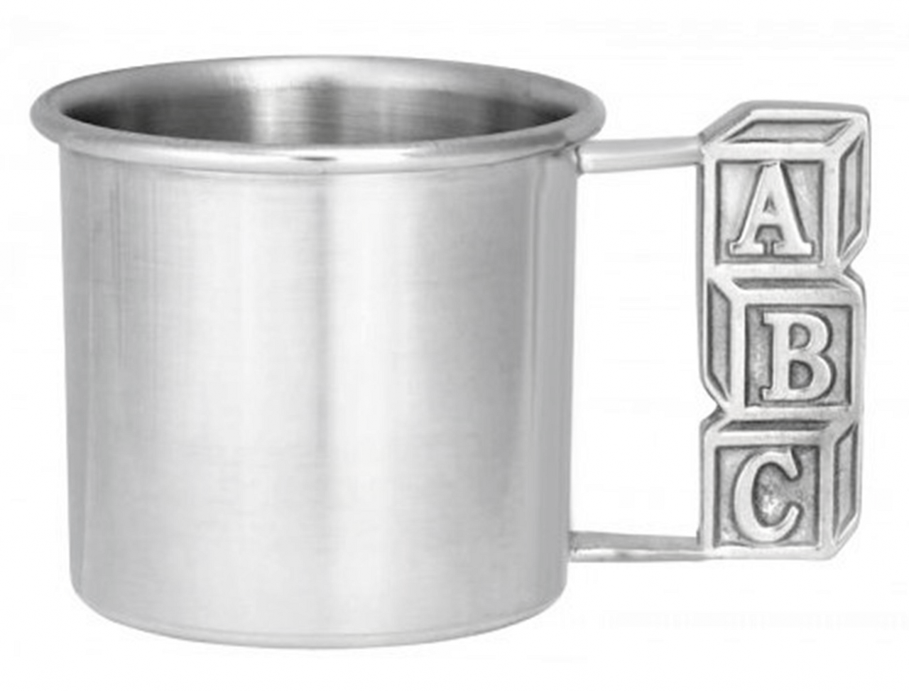 Personalized Pewter Baby Cup with Birth Record