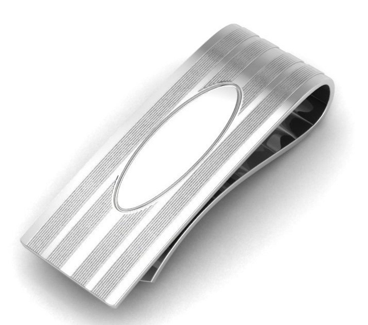 Classic Oval Sterling Silver Money Clip - Cunill America, Inc