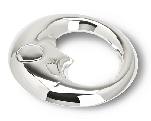 silver plated baby rattle