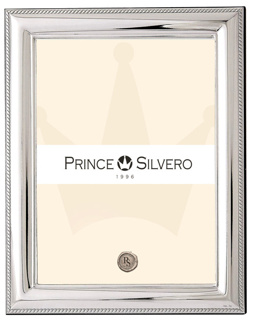 Prince Silvero /'Hammered Scroll/' 8x10 Engravable Sterling Silver Overlay Picture Frame