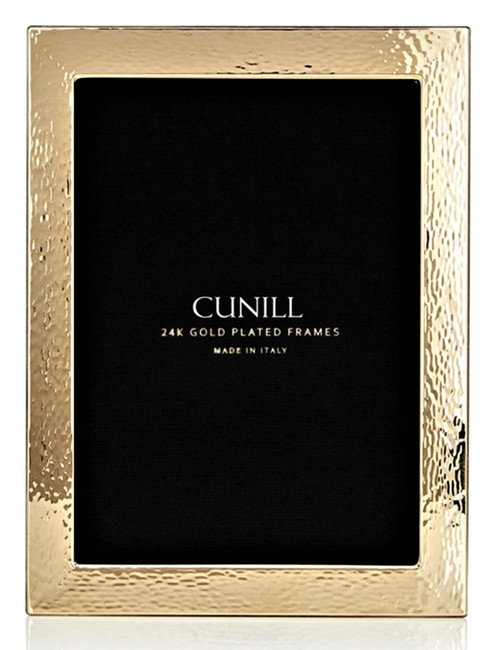Cunill 'Hammered' 5x7 Engravable Gold Plated Picture Frame