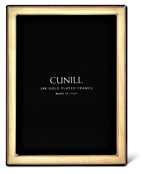 Cunill 'Bead' 8x10 Engravable Gold Plated Picture Frame 