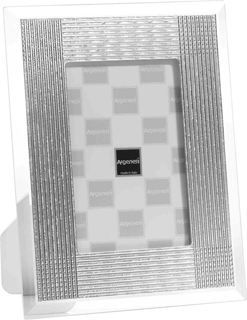 ARGENESI 999 Silver/Glass 'Batik' 4x6 Picture Frame