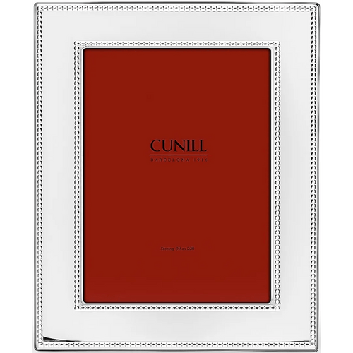 'Tiffany Double Bead' 8x10 Non-Tarnish Sterling Silver Picture Frame