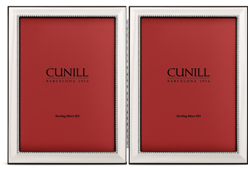 'Isabella' Folding Double 5x7 Sterling Silver Frame