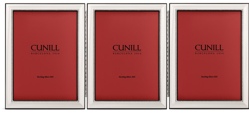 Isabella Folding Triple 4x6 Sterling Silver Frame