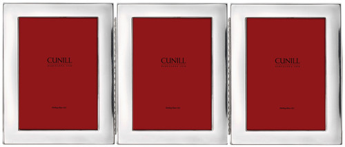 Tiffany Plain Non-Tarnish Sterling Silver Triple 5x7 Folding Frame