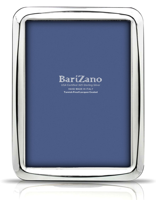 Engravable 'Modern' 4x6 Non-Tarnish 925 Sterling Silver Frame Engravable 'Modern' 4x6 Non-Tarnish 925 Sterling Silver Frame