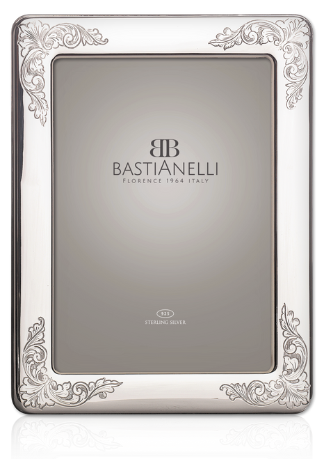Engravable Bastianelli 'Incisa' 4x6 Sterling Silver Picture Frame