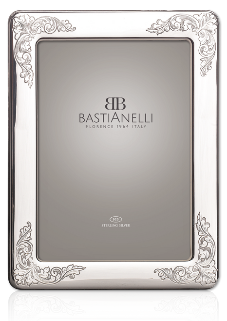 Engravable Bastianelli 'Incisa' 5x7 Sterling Silver Picture Frame