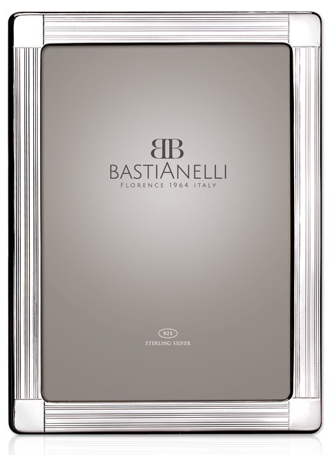 Bastianelli 'Guilloche' 5x7 Sterling Silver Picture Frame