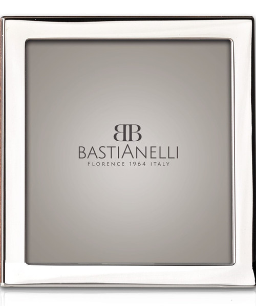 Engravable Bastianelli 'Quadra' 5x5 Sterling Silver Picture Frame