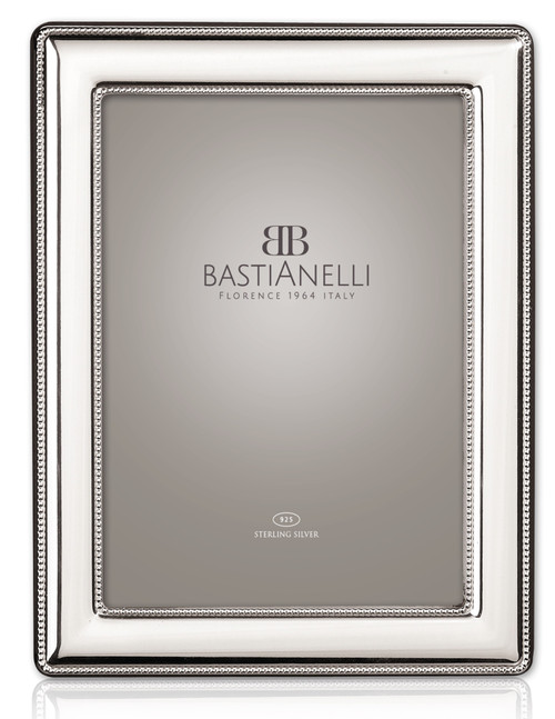 Bastianelli 'Perlinata' 4x6 Sterling Silver Picture Frame