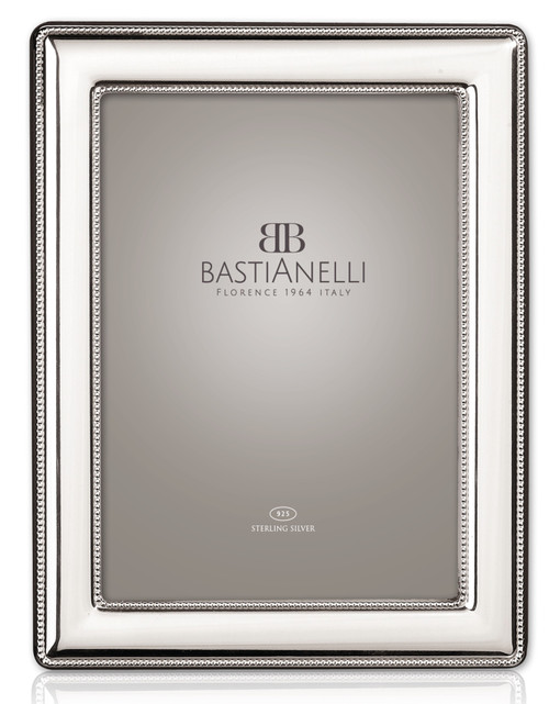 Bastianelli 'Perlinata' 5x7 Sterling Silver Picture Frame