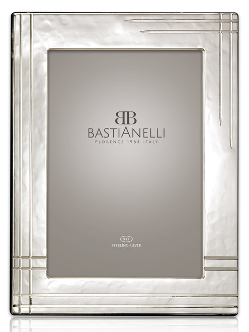 Bastianelli 'Righe' 5x7 Sterling Silver Picture Frame