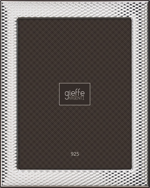 Gieffe Weave 8x10 Sterling Silver Picture Frame