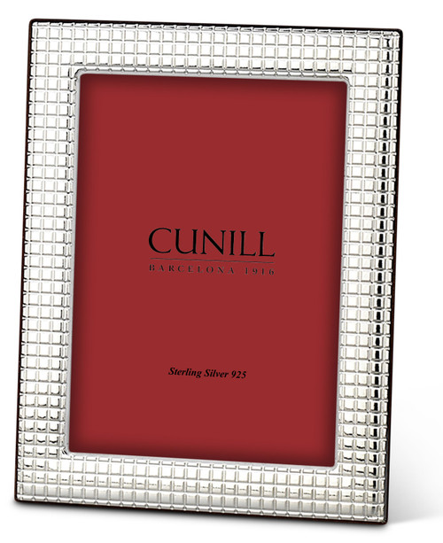 Cunill Grid 5x7 Non-Tarnish Sterling Silver Picture Frame