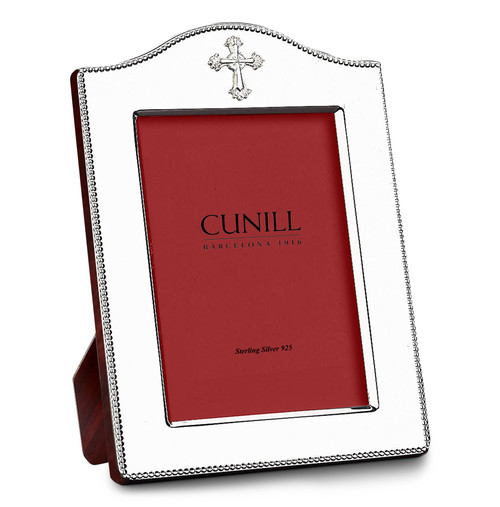 "Abbey Cross" 4x6 Non-Tarnish Sterling Silver Picture Frame