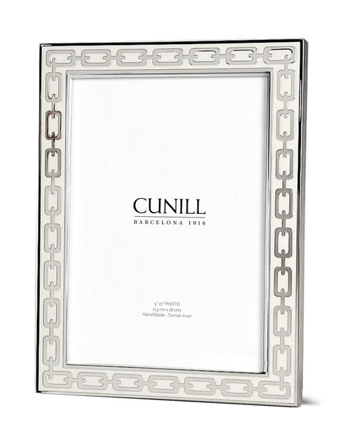 CUNILL 'White Links' 5x7 Silverplate Picture Frame
