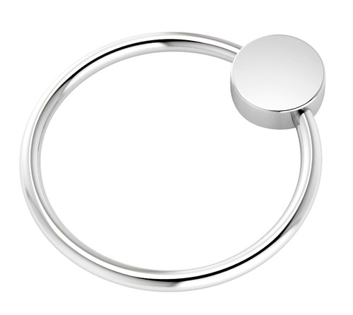 Engraving Disc Sterling Silver Baby Teething Rattle