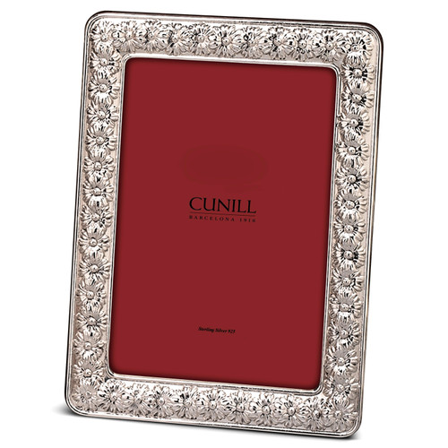 Engravable Floral 4x6 Sterling Silver Picture Frame 