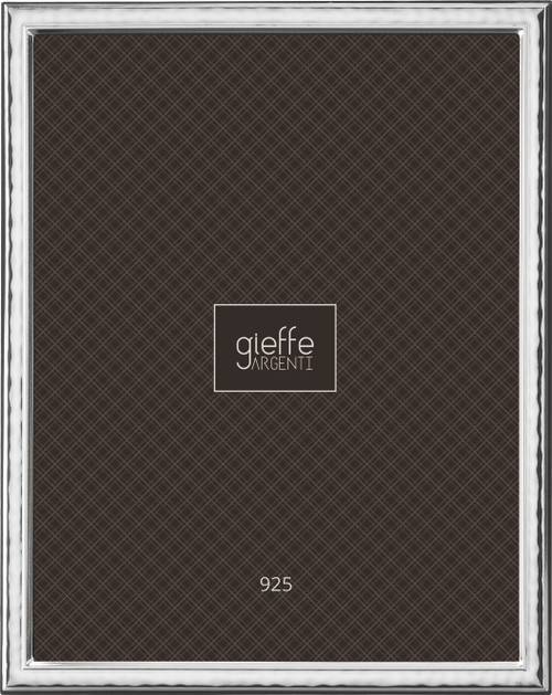 Narrow Hammered 5x7 Sterling Silver Frame