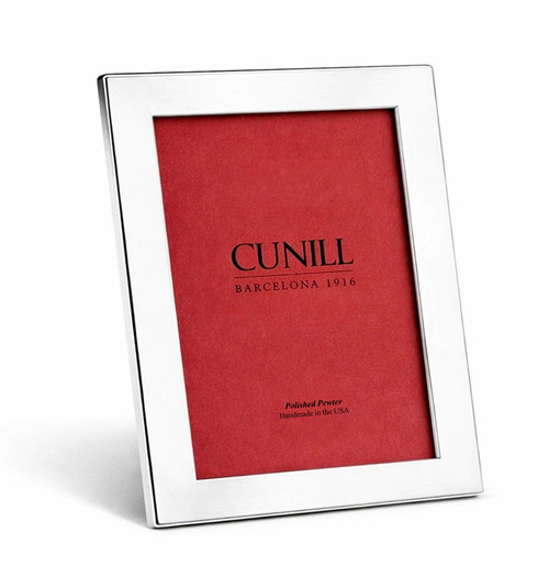 Metro Plain Polished Pewter 4x6 Picture Frame-Handmade in the USA