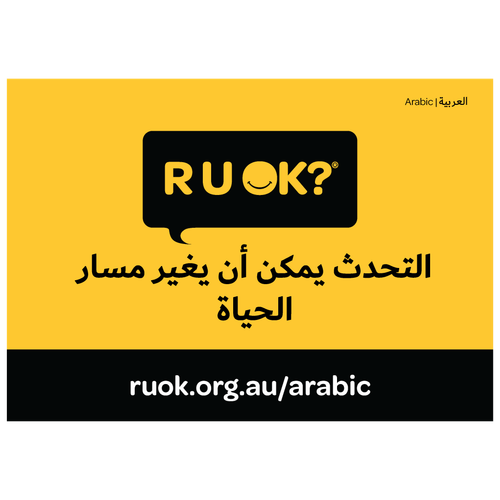 R U OK? Information Postcard - Arabic (Pack of 20)