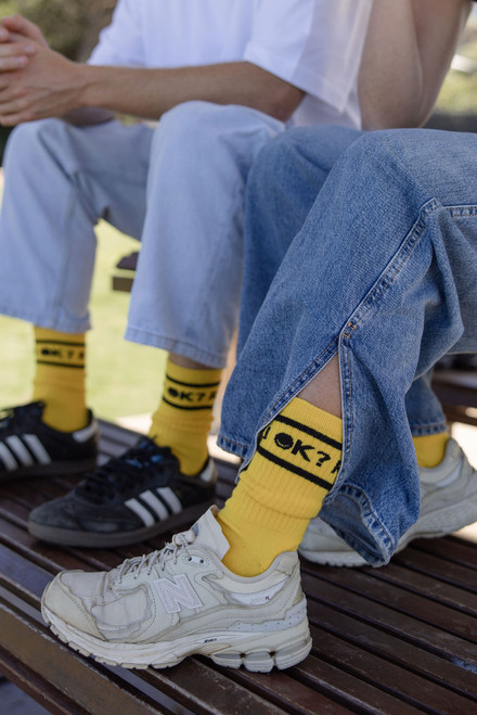 Yellow French Terry Sock 