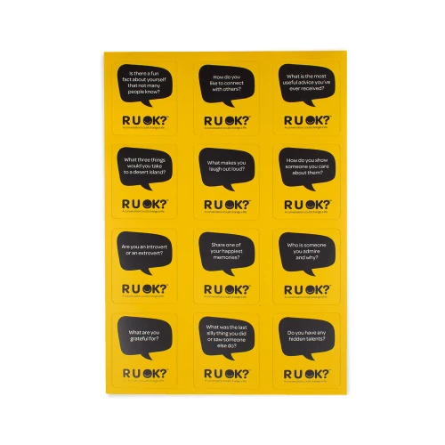 Conversation Starter Stickers (10 Sheets per pack)