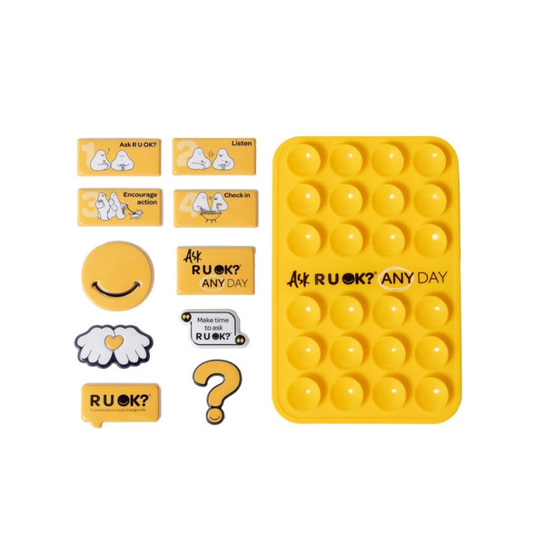 Phone Suction Pad & puff sticker pack