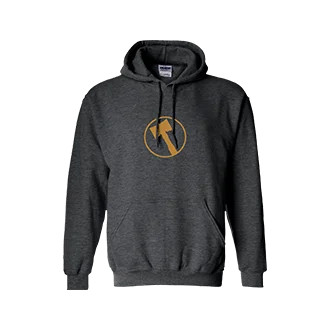 Black & Gold Ironside Pull Over Hoodie Medium
