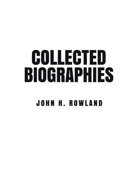 Collected Biographies - eBook