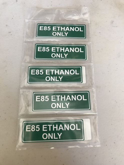 E85 Ethanol Only Inner Fuel Door Decal