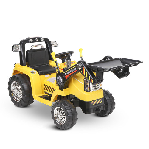 Kids Ride On Bulldozer Digger Electric Car Yellow