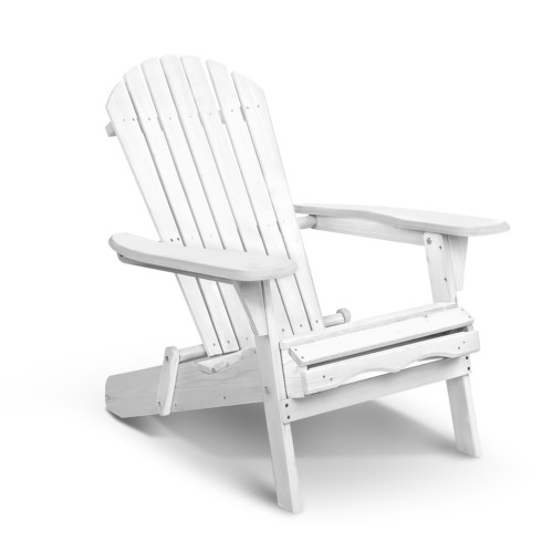 Foldable Adirondack Beach Chair - White