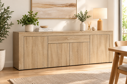180cm Woodgrain Buffet Sideboard Storage Cabinet – Natural