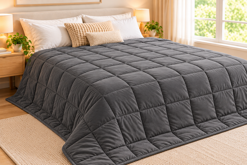 Giselle Bedding Kids 2.3kg Weighted Blanket Dark Grey Microfibre 76x102cm
