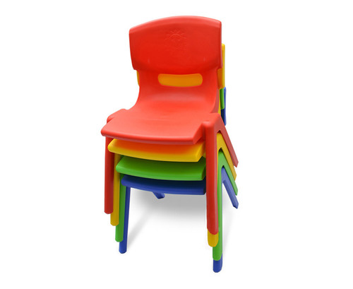6x New Kids Plastic Chair in Mixed Colours Up to 100KG