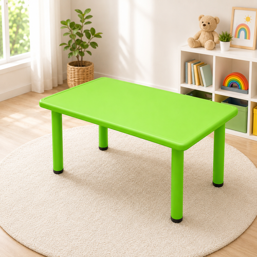 120x60cm Kids Green Activity Table Large Rectangular Play Desk for Study Craft Drawing and Learning Room