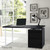 Metal Desk with 3 Drawers - Black