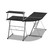 Corner Metal Pull Out Table Desk - Black