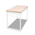 Metal Desk with Drawer - White with Wooden Top