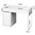 105cm White Computer Desk with 3 Drawers & Reversible Metal Leg