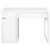 105cm White Computer Desk with 3 Drawers & Reversible Metal Leg
