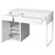 Metal Desk With Storage Cabinets - White