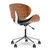 Wooden & PU Leather Office Desk Chair - Black