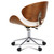 Wooden & PU Leather Office Desk Chair - White