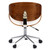 Wooden & PU Leather Office Desk Chair - White